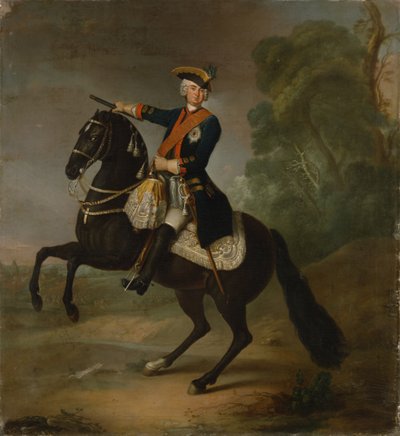 Kurt Christoph Graf von Schwerin à cheval, 1750 - Antoine Pesne